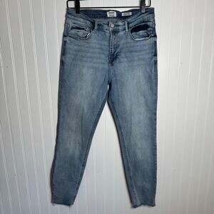 Kensie Vintage Luxe The Ultimate High-Rise Skinny Jeans Raw Hem Women’s Size 10